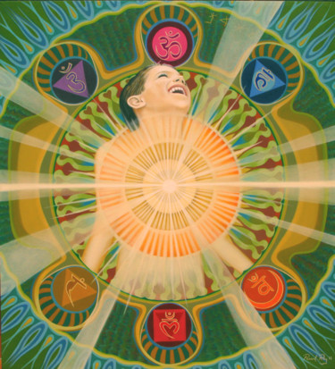 Pintura titulada "Anahata" por Pascal Roy, Obra de arte original, Oleo