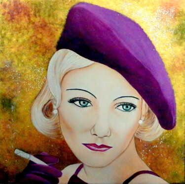 Pintura titulada "MIRADA DE GLAMOUR-3" por Carmen G. Junyent, Obra de arte original, Acrílico