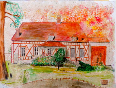 Dessin intitulée "Jolie Maison ancien…" par Jean-Michel Liewig, Œuvre d'art originale, Autre