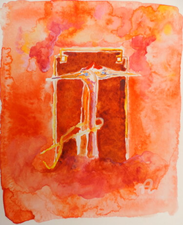 Dibujo titulada "Deux hérons" por Jean-Michel Liewig, Obra de arte original, Otro
