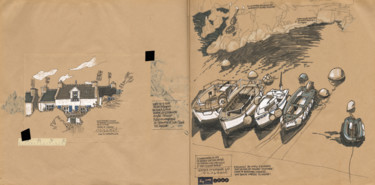 Drawing titled "pages15et16-ouessant" by Nathyi Regner, Original Artwork, Other