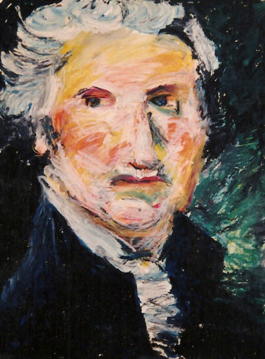 「"George Washington"」というタイトルの描画 Don David Young (dondavid)によって, オリジナルのアートワーク, オイル