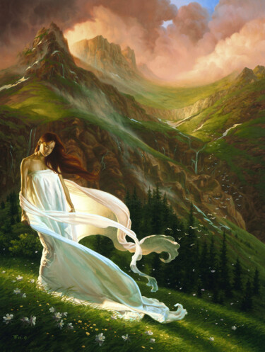 Peinture intitulée "Spring" par Christophe Vacher, Œuvre d'art originale