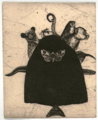 印花与版画 标题为“Onibi” 由Didier Hamey, 原创艺术品, 雕刻