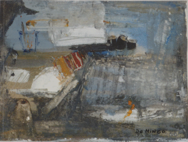 Peinture intitulée "Atelier et pinceaux…" par Michel De Mingo, Œuvre d'art originale