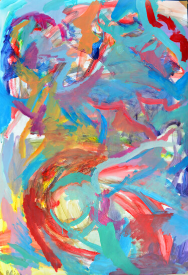 Painting titled "creme tumultueuse" by Guillaume Pelican, Original Artwork