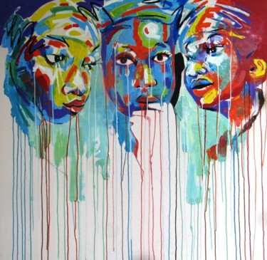 See no evil Painting titled "See no evil" by Benedict Adedipe, Original Artwork, Acrylic