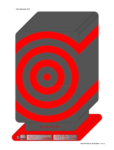 Design intitolato "ART BOILER 02" da Giampaolo Bazzoni, Opera d'arte originale