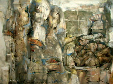 Painting titled ""Spirit leaves no t…" by Slav Krivoshiev, Original Artwork