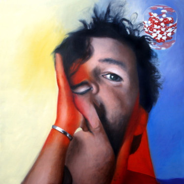 Peinture intitulée "Jérôme" par Michel Fourcade, Œuvre d'art originale, Huile