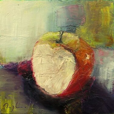Peinture intitulée "La moitié" par Maryline Mercier, Œuvre d'art originale, Huile