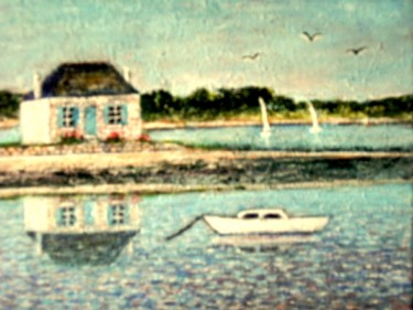 Peinture intitulée "Saint-Cado 56" par Lebreton-Hays, Œuvre d'art originale, Huile
