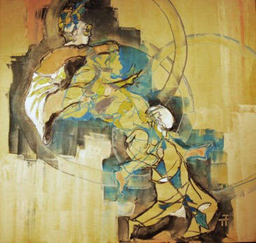 La balance(12-30) Peinture intitulée "La balance(12-30)" par Thierry Faure, Œuvre d'art originale, Huile