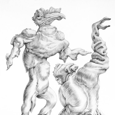Dessin intitulée "Le Menuet" par Daniel Duhamel Arrapel, Œuvre d'art originale