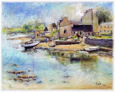 Peinture intitulée "Port de Lanildut ma…" par Rémy Nicolas Graphite, Œuvre d'art originale