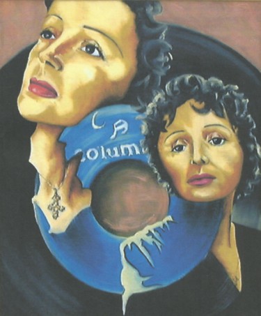 Peinture intitulée "La mome Piaf" par Luc Lavroff, Œuvre d'art originale
