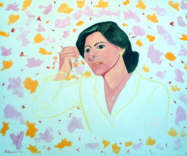 Bianca Berlinguer Pittura intitolato "Bianca Berlinguer" da Aurelio Nicolazzo, Opera d'arte originale, Olio
