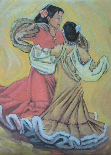 Peinture intitulée "Le flamenco" par Luc Lavroff, Œuvre d'art originale