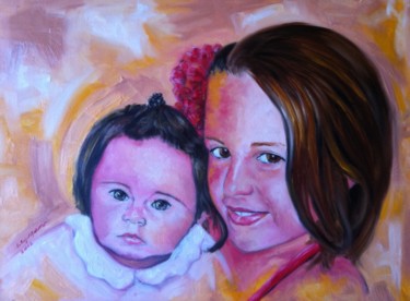 Peinture intitulée "Les soeurs" par Luc Lavroff, Œuvre d'art originale
