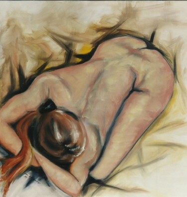 Peinture intitulée "La sieste" par Luc Lavroff, Œuvre d'art originale