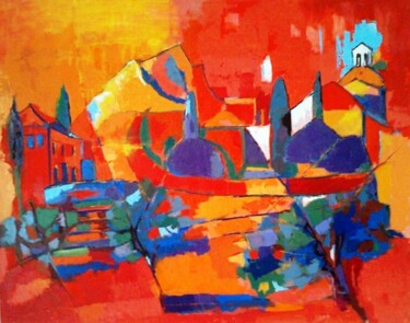 Peinture intitulée "valflaunes" par Flore Depes, Œuvre d'art originale, Acrylique