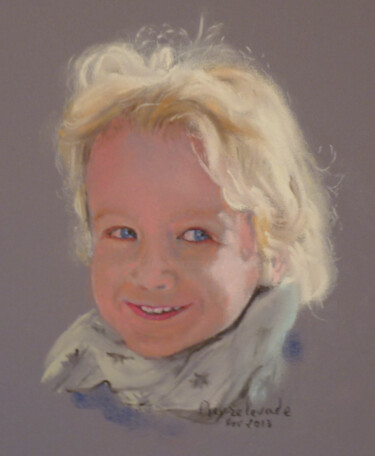 portrait d'enfant au pastel: Elie