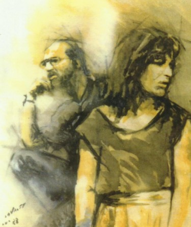 Peinture intitulée "Séparation" par Luc Lavroff, Œuvre d'art originale, Huile