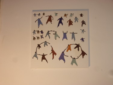 Peinture intitulée "en mouvement 2" par Jennifer Apaloo Kingslove, Œuvre d'art originale