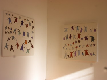 Peinture intitulée "en mouvement 2 et 3" par Jennifer Apaloo Kingslove, Œuvre d'art originale