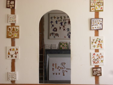 Peinture intitulée "en mouvement" par Jennifer Apaloo Kingslove, Œuvre d'art originale