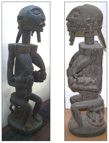 Artisanat intitulée "Maternité Dogon" par Luc Lavroff, Œuvre d'art originale