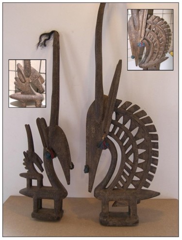Artisanat intitulée "Ciwara Bambara" par Luc Lavroff, Œuvre d'art originale