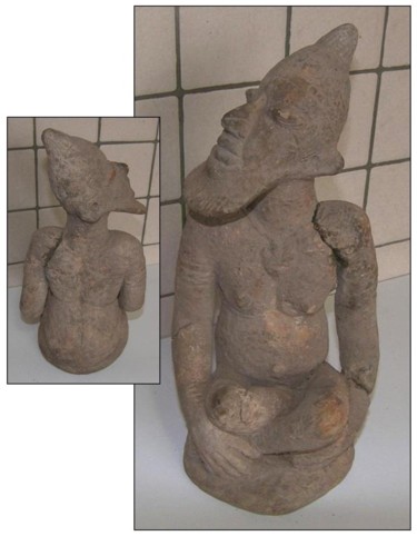 Artisanat intitulée "Terre cuite Bambara" par Luc Lavroff, Œuvre d'art originale