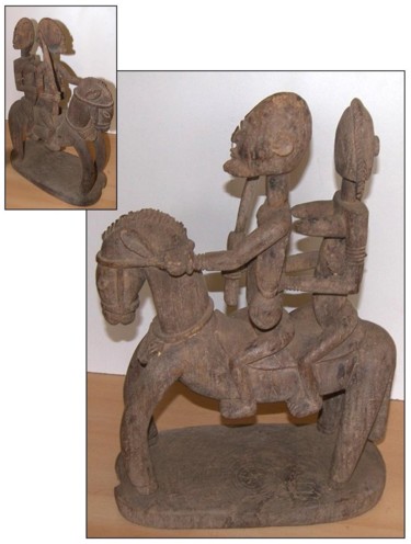Artisanat intitulée "Cavalier Bambara" par Luc Lavroff, Œuvre d'art originale