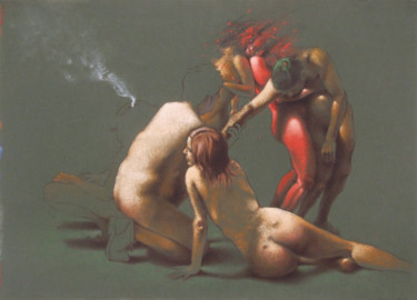 Dibujo titulada "Claustros" por Aldo Ciccione Chacal, Obra de arte original