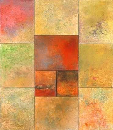 Painting titled "morceaux d'espaces…" by Martine Jardel, Original Artwork, Oil