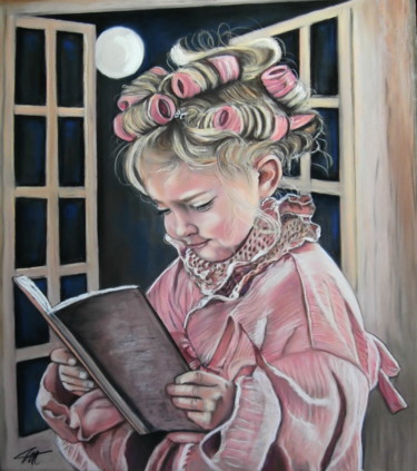 Mademoiselle BIGOUDIS Peinture intitulée "Mademoiselle BIGOUD…" par Catherine Wernette, Œuvre d'art originale, Pastel