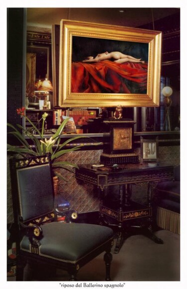 Painting titled ""Woman in Repose"" by John Mark, Original Artwork