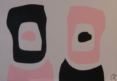Painting titled "Gilbert & George" by Jan Theuninck, Original Artwork, Acrylic