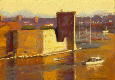 Pastel, rayon jaune sur Marseille