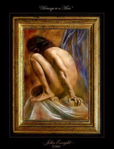 Painting titled ""Homage to Man"" by John Mark, Original Artwork