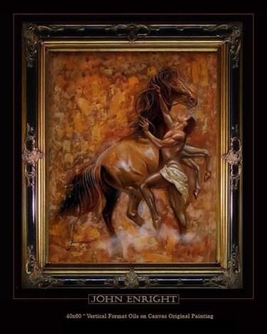 Painting titled ""Tje Rider of Athen…" by John Mark, Original Artwork