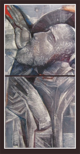 Painting titled "Distant closer-mini…" by Slav Krivoshiev, Original Artwork