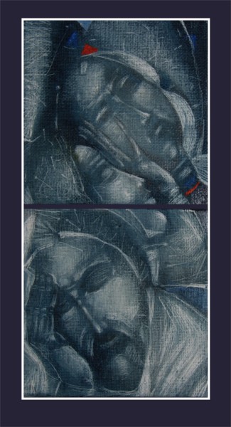 Painting titled "A burden-miniature…" by Slav Krivoshiev, Original Artwork