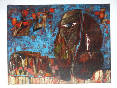 Painting titled "Pieta" by Victor Anufriev, Original Artwork
