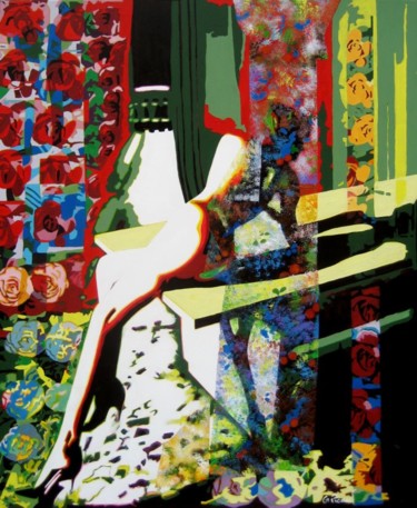 Peinture intitulée "Les fleurs du Mâle…" par Gerard Picard, Œuvre d'art originale