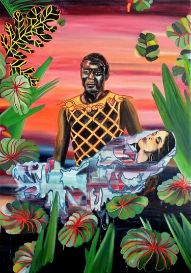 Painting titled "Orfeu Noir" by Mauricio Masoli, Original Artwork, Oil