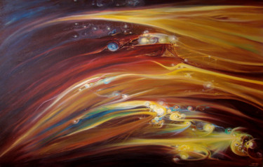 Peinture intitulée "Totale vibration" par Julien Jomard, Œuvre d'art originale, Huile Monté sur Châssis en bois