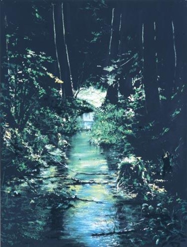 Painting titled "Souces of Lyna Rive…" by Swiatecki Marek, Original Artwork, Oil