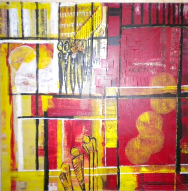 Peinture intitulée "PRISON" par Laila Gauthier (LAILABAGAU), Œuvre d'art originale, Acrylique